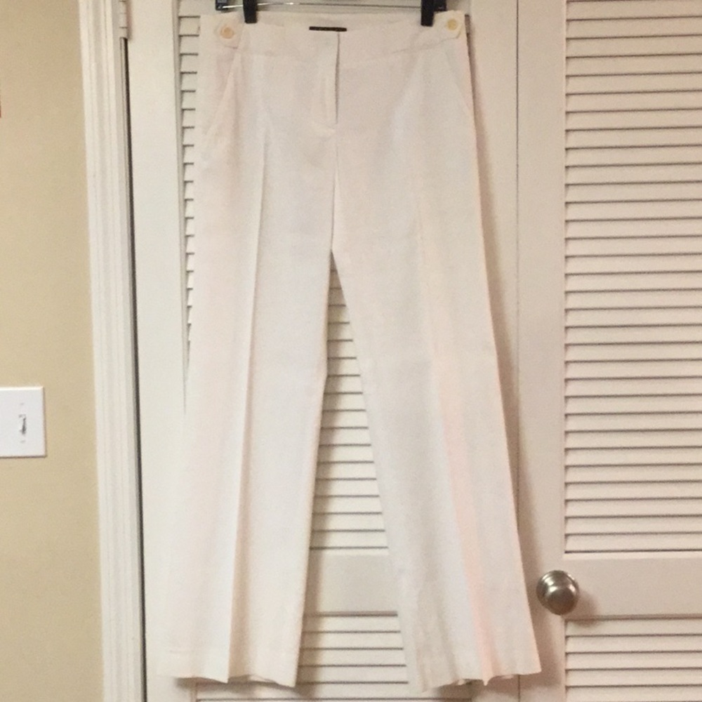 Theory Brione W White Crunch Flare Pant